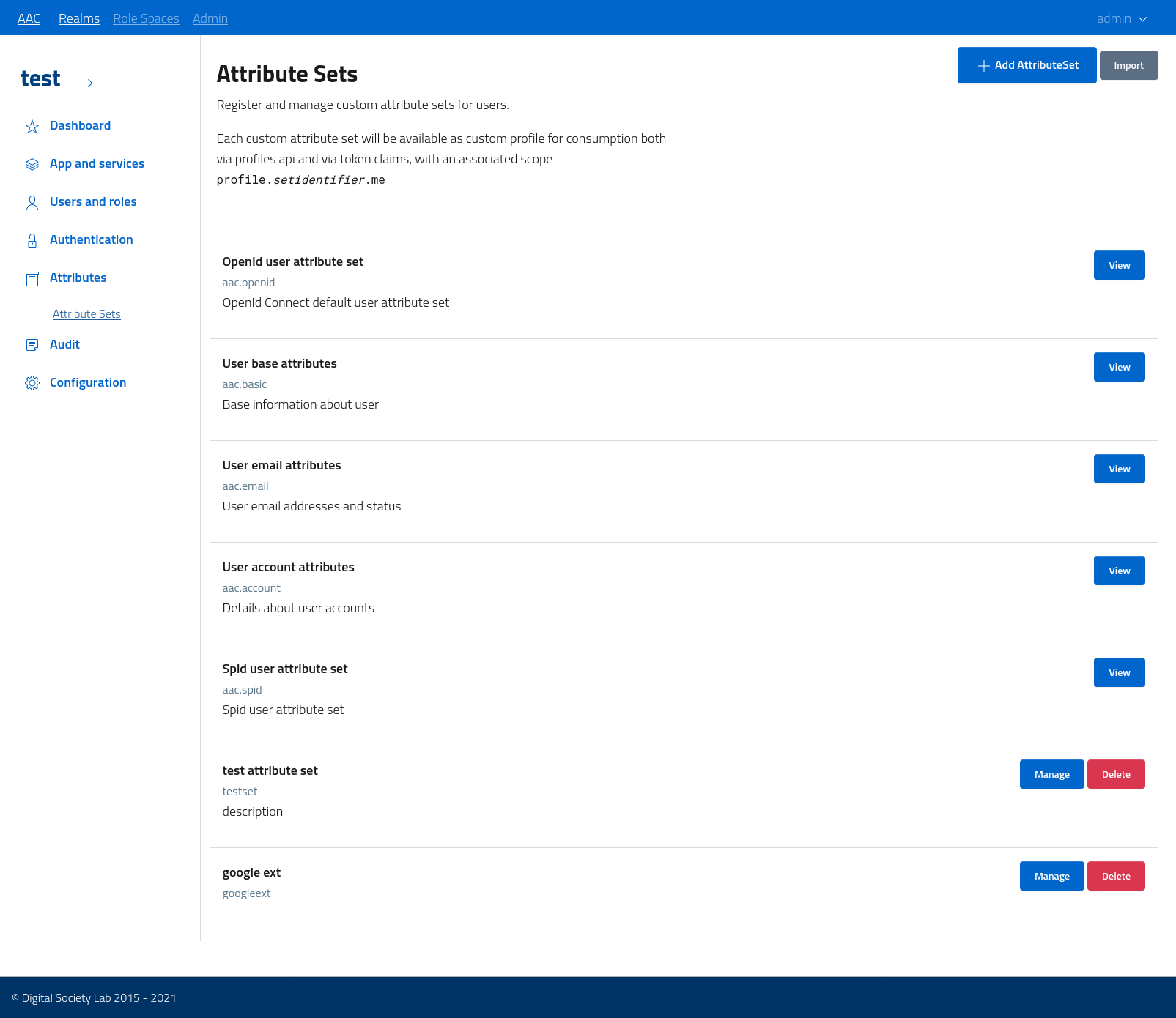 attributes console