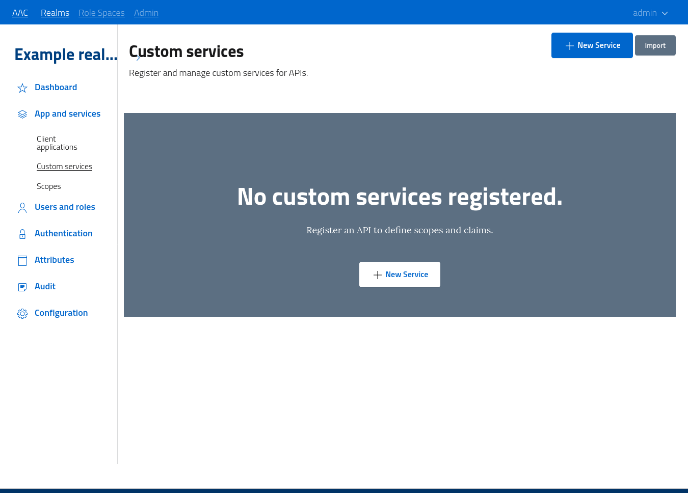 custom services console