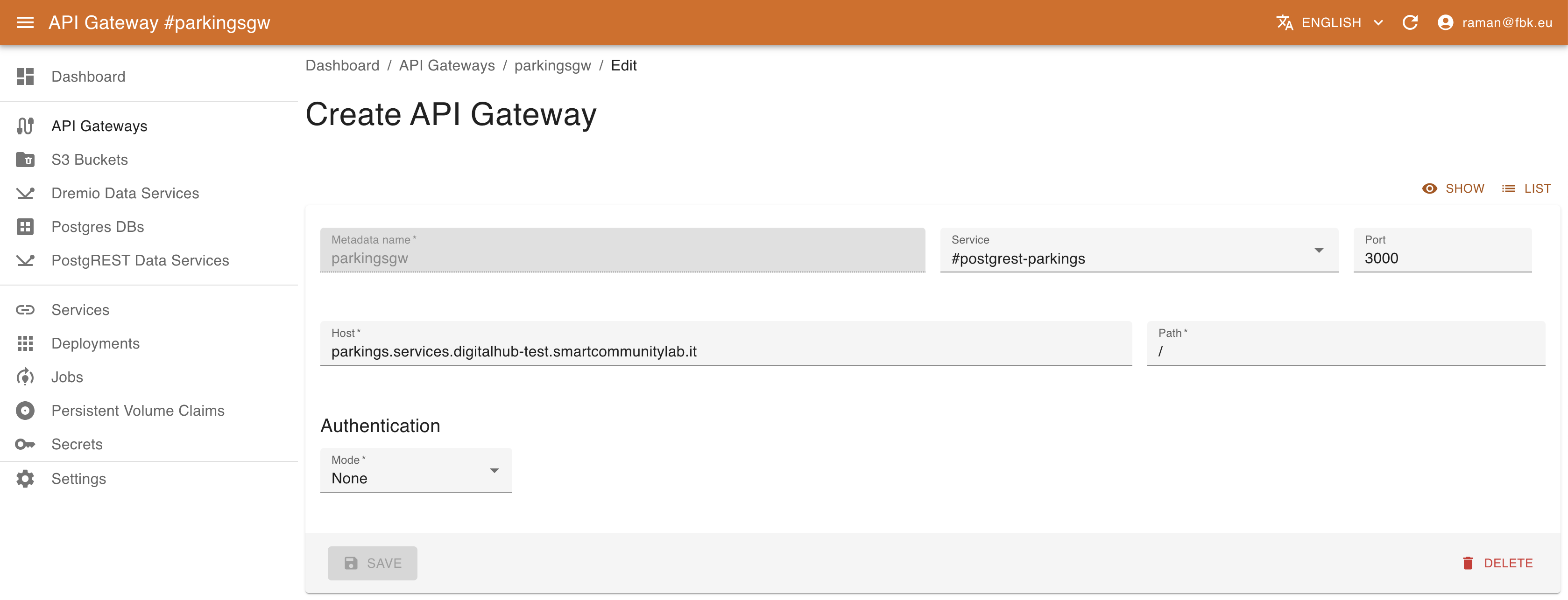 KRM API gateway create image