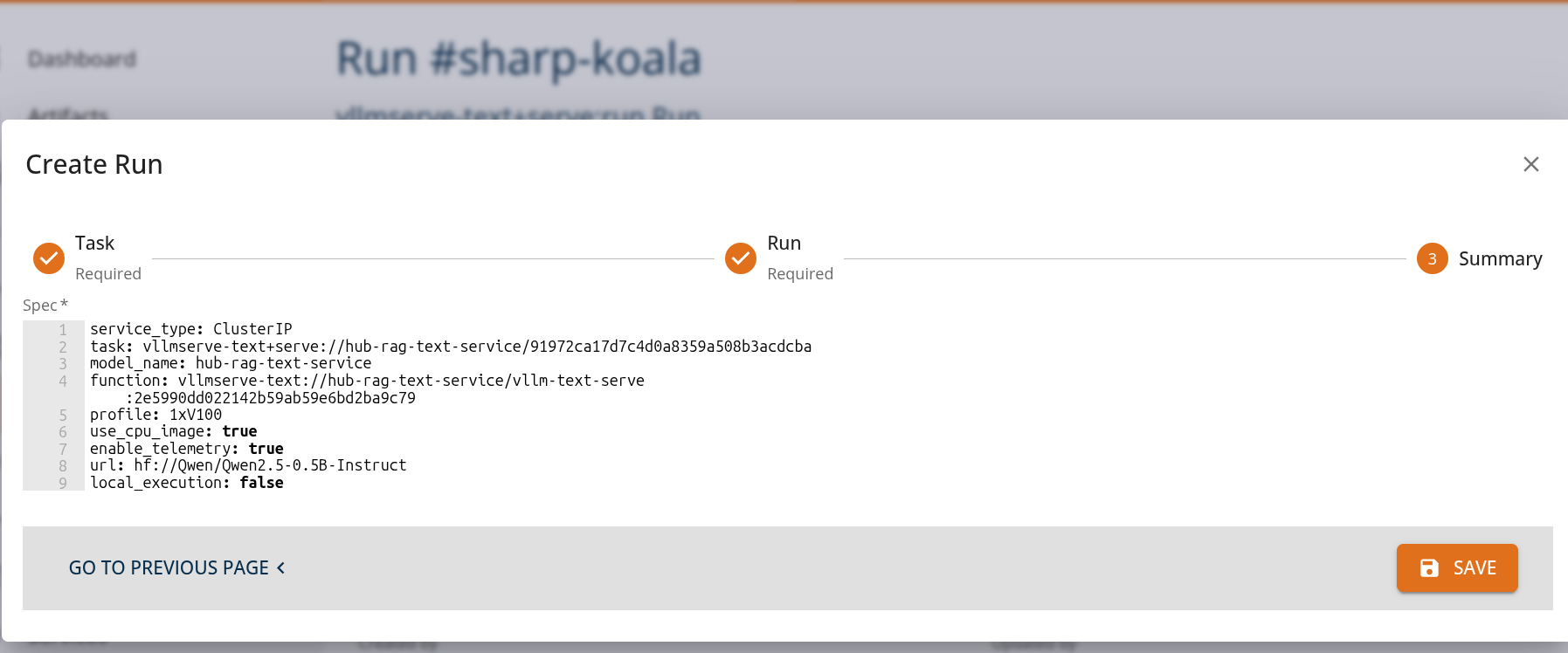 customize parameters