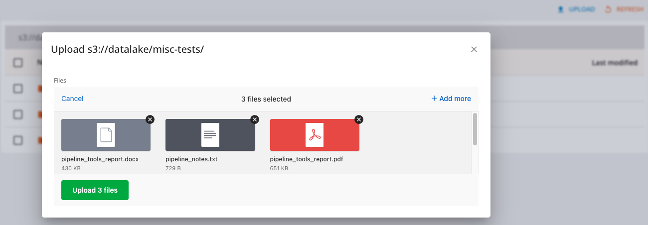 File browser upload