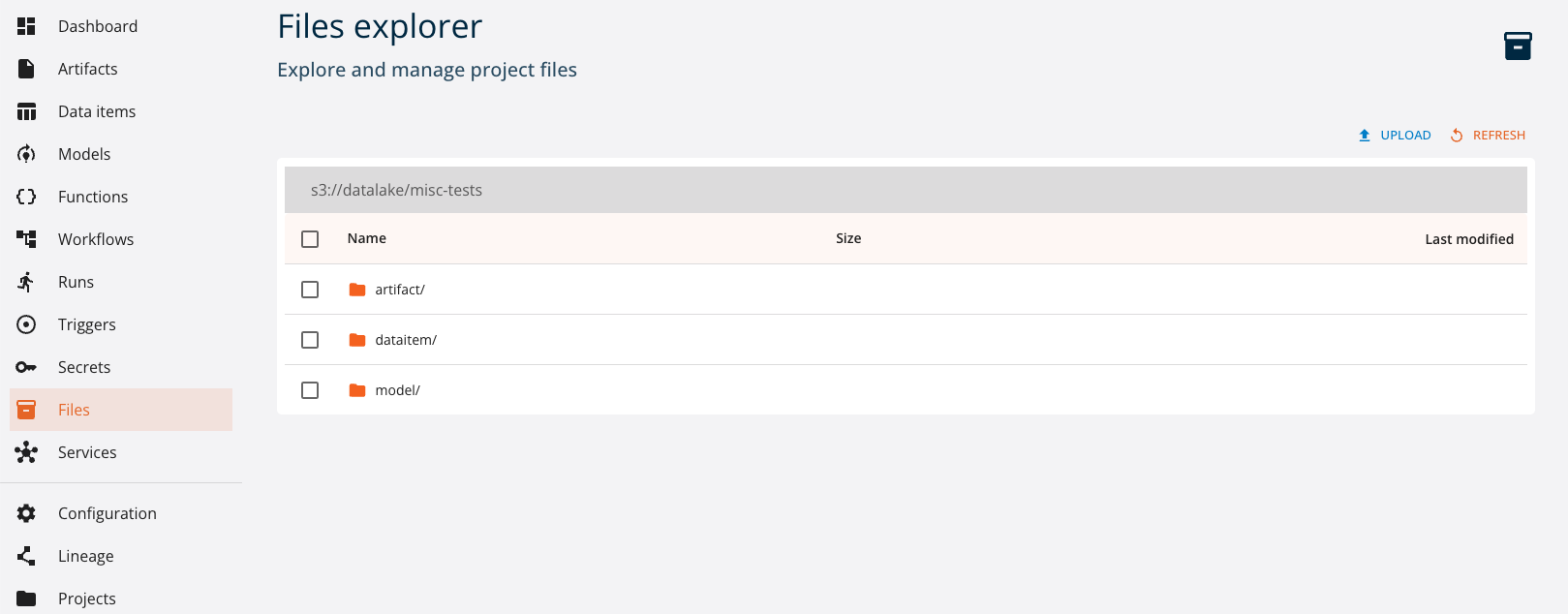 File tree view