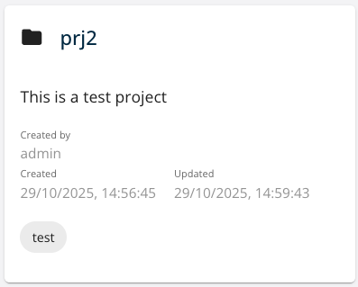 Project tile