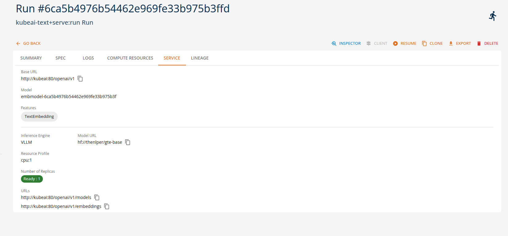 configure model