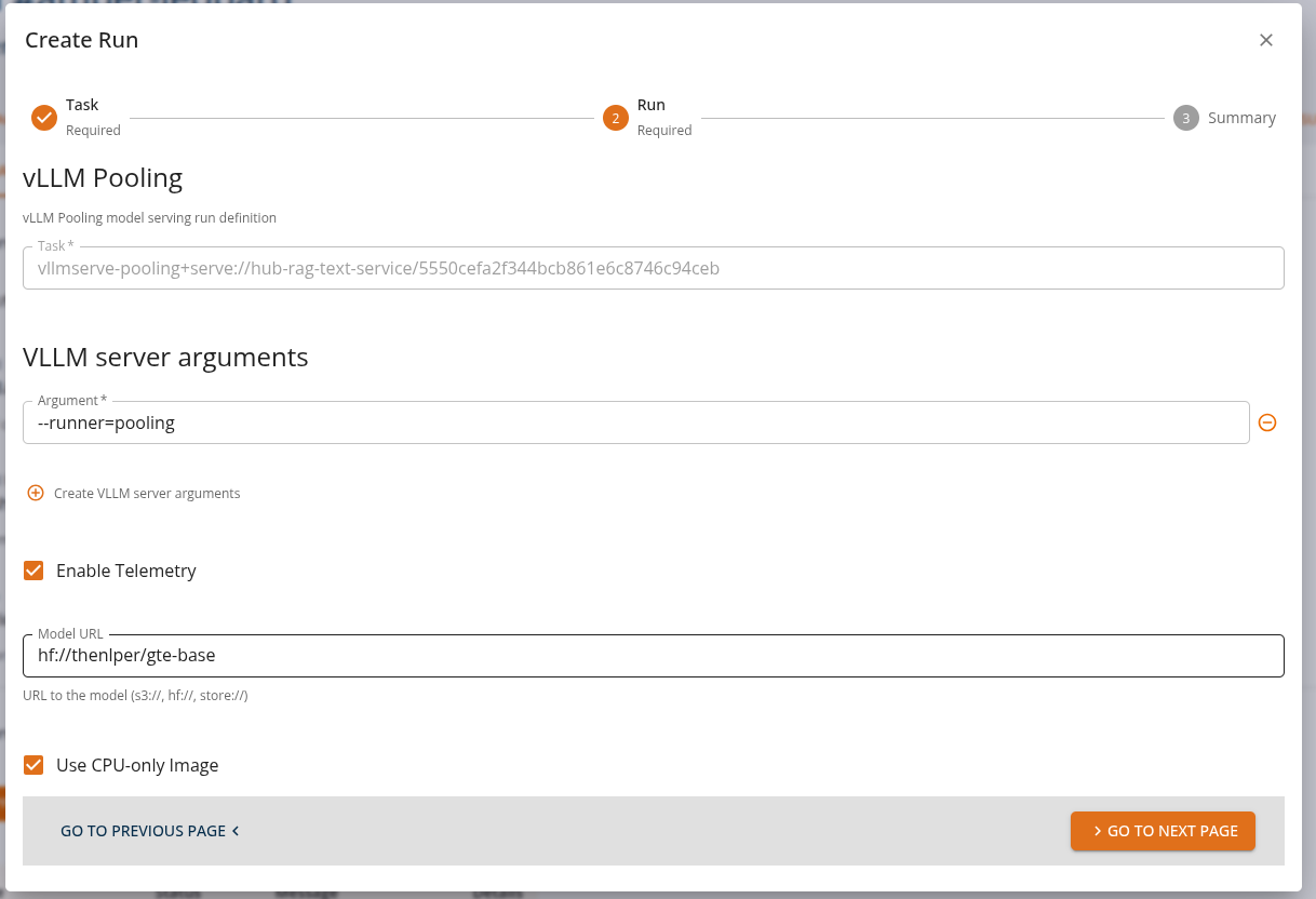 configure model