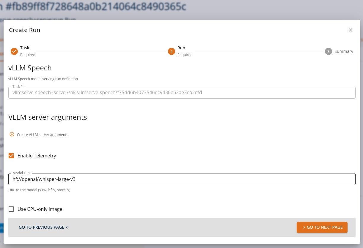 configure model