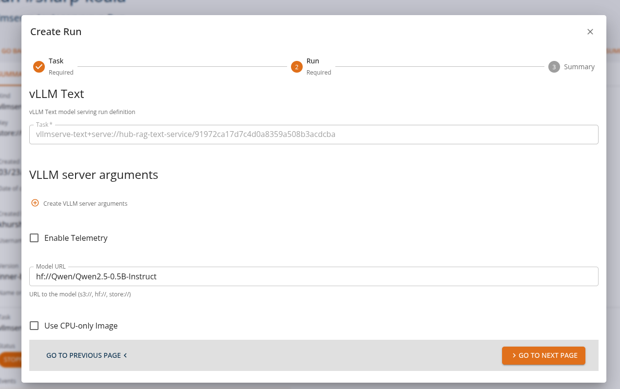 configure model
