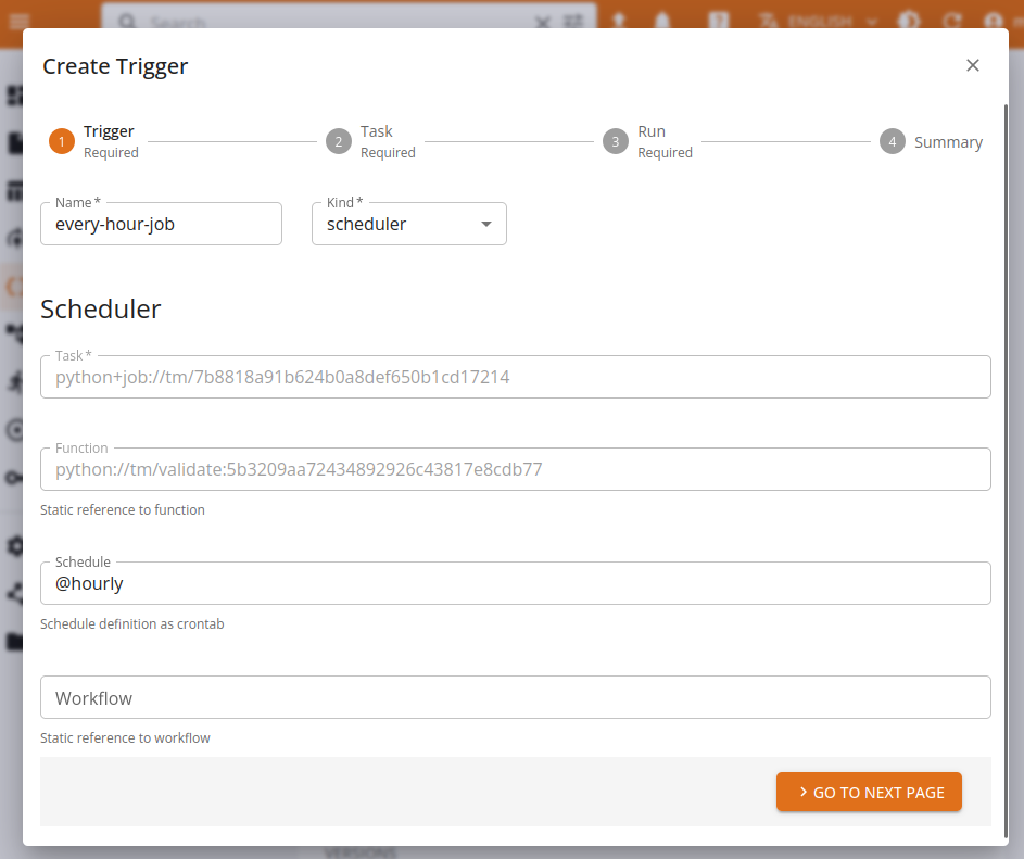 Trigger form